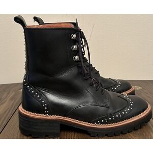 & Other Stories Black Lace Up Boots Women's Size EUR 37 US 7